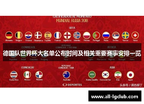 德国队世界杯大名单公布时间及相关重要赛事安排一览