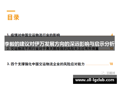 李毅的建议对伊万发展方向的深远影响与启示分析